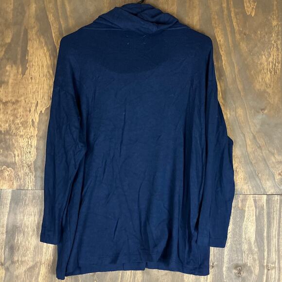 Lou & Grey Womens Sweater Navy Blue Cowl Neck Long Sleeve Soft Stretch XSmall - Picture 10 of 12